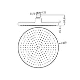 Nero Air Shower Head - Brushed Gold